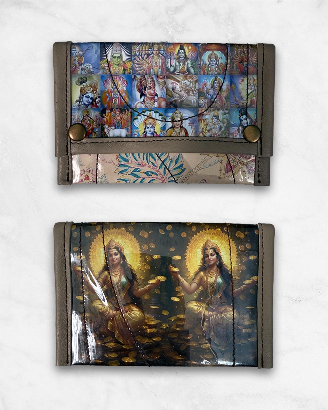 Upcycled Wallet / Passport Holder: Faces of Faith