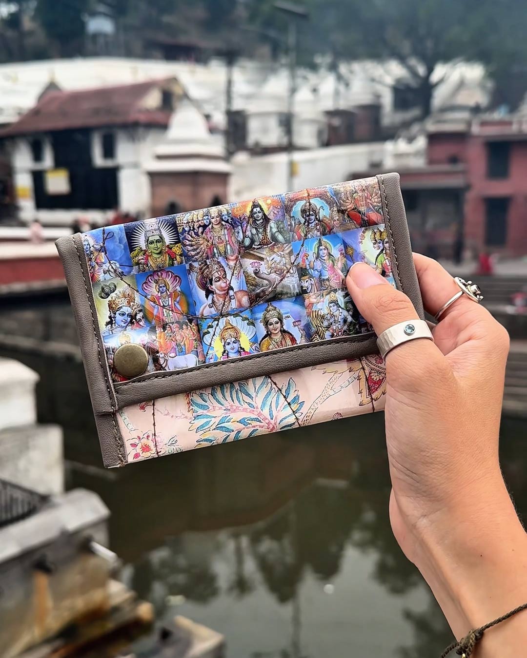 Upcycled Wallet / Passport Holder: Faces of Faith