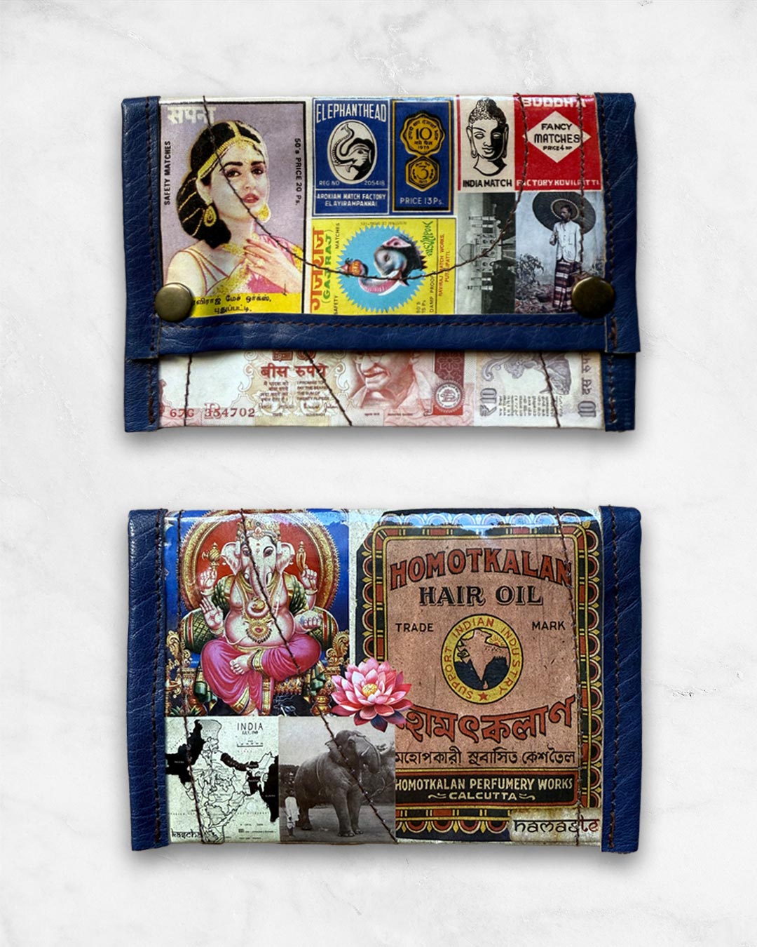 Upcycled Wallet / Passport Holder: Retro Bazaar