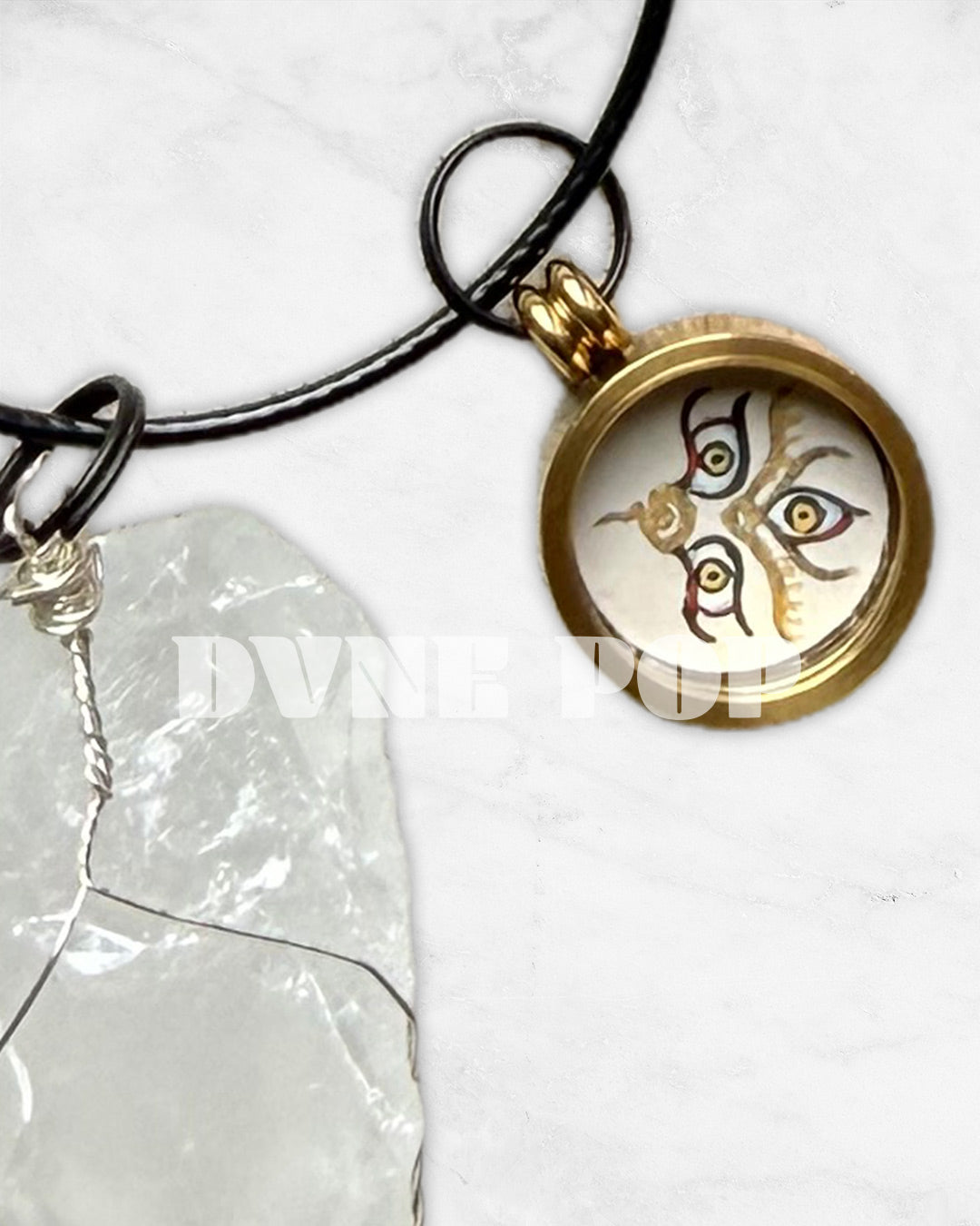 Mahakala Eyes – Mini-Thangka Anhänger / Taschenanhänger